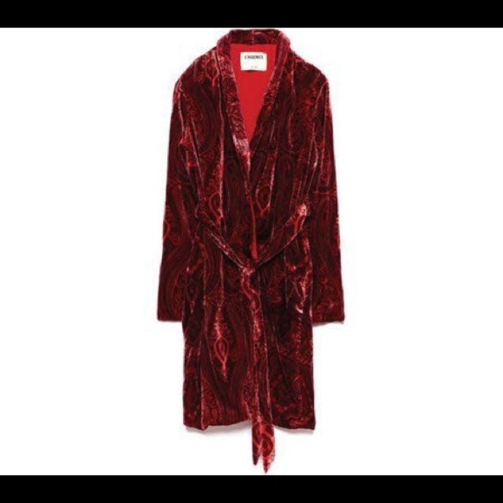 L'AGENCE Cressida Crushed Velvet Robe